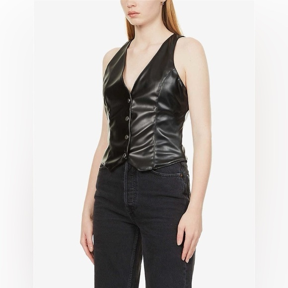 EB DENIM Ava Sleeveless Faux-Leather Vest - Picture 3 of 5